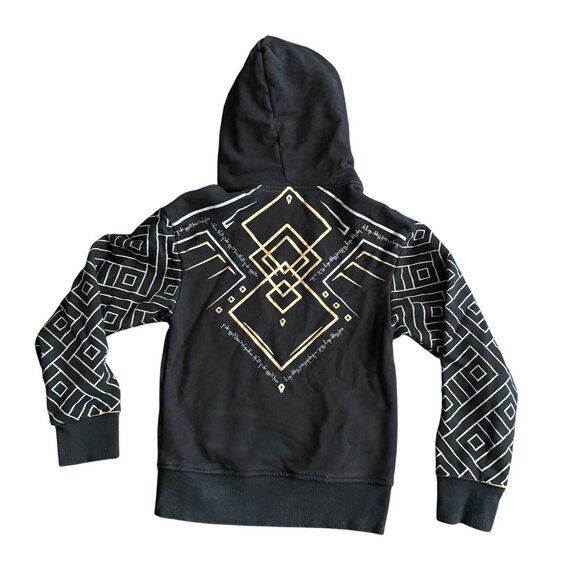 Nerdforge Black Geometric Print Hoodie Size XS - Picture 4 of 4